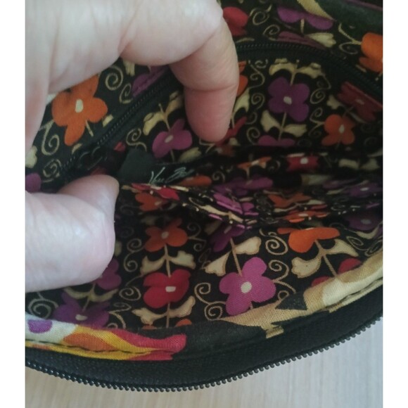 Vera Bradley Zip Wristlet Wrist Wallet Floral Small Quilted Logo Keychain Strap - Picture 9 of 13